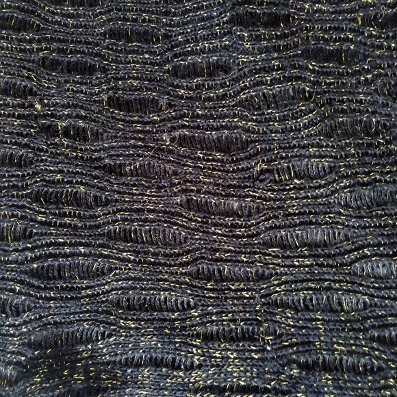 Black Metallic Oversized Bat Wing Sleeve Sweater - Picture 5 of 6